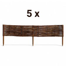 ZESTAW 5 x Wiklinowe obrzeże ogrodowe. Palisada ogrodowa. Płotek wiklinowy 100cm na sprzedaż  PL