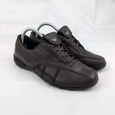 Usado, Reino Unido 7 - Armani Jeans Sapatilhas Masculinas de Couro Marrom Vintage UE 41 comprar usado  Enviando para Brazil