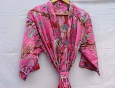 Usado, Roupão de banho feminino indiano estampa de pássaro vestido maxi vestido Kaftan comprar usado  Enviando para Brazil
