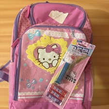 Mochila infantil Hello Kitty Sanrio e bolsa escolar rosa Pez Namaste 11/08/28 nova comprar usado  Enviando para Brazil