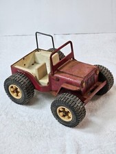Antigo Tonka Jeep 10" Willys caminhão de brinquedo de aço prensado – logotipo Jeep vermelho década de 1960 4x4 EUA comprar usado  Enviando para Brazil