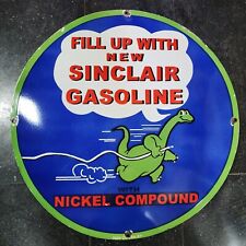 Placa de esmalte de porcelana de níquel Sinclair redonda 30 polegadas, usado comprar usado  Enviando para Brazil