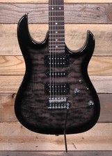 Guitarra elétrica Ibanez RG Gio GRX70QA transparente preta Sunburst "Bom estado comprar usado  Enviando para Brazil