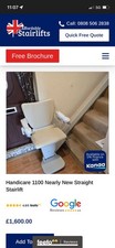 Handicare 1100 stairlift for sale  OLDHAM