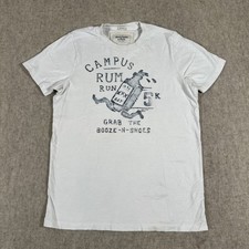 Camiseta Abercrombie & Fitch Muscle tamanho grande? White Campus Rum Run Distressed comprar usado  Enviando para Brazil