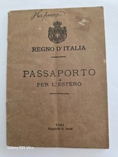Regno italia passaporto usato  Trieste