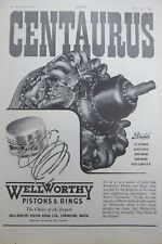7/1945 PUB WELLWORTHY PISTON RING BRISTOL CENTAURUS AERO ENGINE ORIGINAL AD comprar usado  Enviando para Brazil