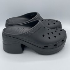 CROCS SIREN PLATFORM CLOGS Sandálias de Salto Alto Pretas Femininas 12 Masculinas 10, usado comprar usado  Enviando para Brazil
