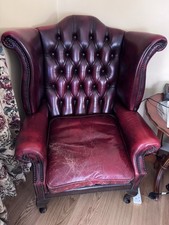 Chesterfield leather armchair for sale  LONDON