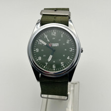 Usado, Relógio masculino Shark Army tom prata mostrador verde 42mm bateria nova funcionando comprar usado  Enviando para Brazil