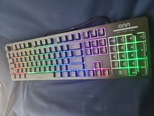 Teclado para jogos retroiluminado teclado RGB para jogadores com fio. Onn #100122478 comprar usado  Enviando para Brazil