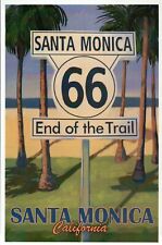 Route 66 fim do sinal de Trilha Santa Monica California Beach-Cartão Postal Moderno comprar usado  Enviando para Brazil
