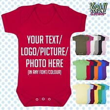 Macacão personalizado BABY GROW Body Suit colete de dormir presente-escolha texto/logotipo1 comprar usado  Enviando para Brazil