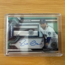 2016 Topps Strata Robinson Cano Claramente Autêntico Auto 3 Cores Remendo de Relíquia 17/75 comprar usado  Enviando para Brazil