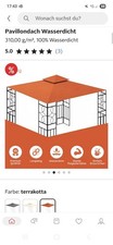 Habeig pavillon ersatzdach gebraucht kaufen  Fürth