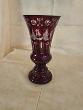 Vase rot böhmisch gebraucht kaufen  Dortmund