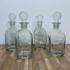 Conjunto de Decantadores de Licor Vintage com Rolhas Redondas Vidro Gravado Vodka Gin Bourbon comprar usado  Enviando para Brazil
