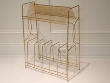 Vintage 1960's/1970's  Two Tiered  Gold Tone Metal  Record Rack comprar usado  Enviando para Brazil