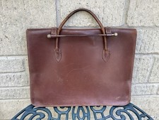 Vintage leather satchel for sale  STROUD