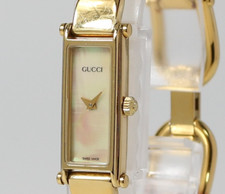[Perto de ESTADO PERFEITO] Vintage GUCCI 1500 Relógio Feminino de Quartzo com Mostrador Dourado comprar usado  Enviando para Brazil