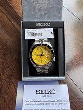 Seiko 5 Sports SSK017 relógio GMT automático masculino amarelo 4R34-00A0 100M comprar usado  Enviando para Brazil