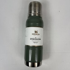 Garrafa térmica artesanal verde martelo STANLEY NOVA COM ETIQUETAS 1,1 QT, usado comprar usado  Enviando para Brazil