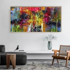 Arte Parede Abstrato Colorido Foto Tela Quadro Canvas Wall Art Pôster Lona comprar usado  Enviando para Brazil