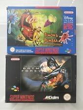 Batman Forever, Timon & Pumba Super Nintendo SNES na caixa completo UK PAL comprar usado  Enviando para Brazil