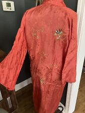 VINTAGE QUIMONO Dragão de Luta Robe Japonês CaquiBordado Dourado Metálico comprar usado  Enviando para Brazil
