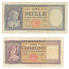 Lotto banconote lire usato  Casaleone