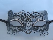 Máscara de festa veneziana de metal filigrana raposa preta * NOVA * comprar usado  Enviando para Brazil