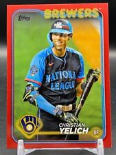 Christian Yelich 2024 Topps Actualización ASG17 All Star Game Rojo Paralelo 5/10 Cerveceros segunda mano  Embacar hacia Argentina