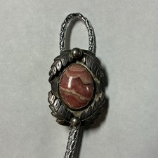 Gravata bolo vintage prata esterlina redonda oval pedra rodocrosita comprar usado  Enviando para Brazil