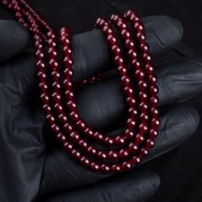 3 Strand Most Wonderful 221. Colar deslumbrante de granada vermelha CTS RK 33 E704 comprar usado  Enviando para Brazil