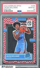 2022 Donruss Optic Photon Prizm #235 Jalen Williams Thunder RC Rookie PSA 10 comprar usado  Enviando para Brazil