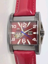 Relógio automático masculino Orient mostrador vermelho retangular 40 mm, usado comprar usado  Enviando para Brazil