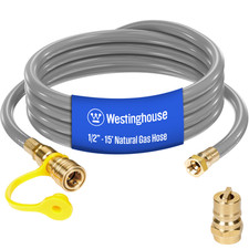 Kit de mangueira Westinghouse recondicionado 1/2" gás natural 15 pés com adaptador comprar usado  Enviando para Brazil