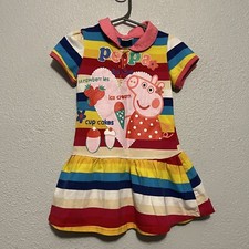Vestido gráfico Beluer Peppa Pig listra arco-íris tamanho 3-4 anos. comprar usado  Enviando para Brazil