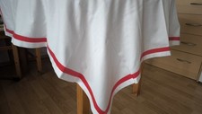 Tischdecke weiß rot gebraucht kaufen  Uffing