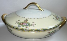 Antiga tigela de prato redonda coberta vegetal Meito porcelana feita no Japão floral comprar usado  Enviando para Brazil