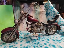 Modelo artesanal de metal feito à mão display decoração motociclista helicóptero motocicleta comprar usado  Enviando para Brazil