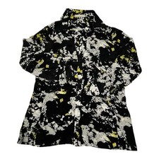 Camisa feminina Alice + Olivia com estampa de botões opala divina 100% seda tamanho P/P, usado comprar usado  Enviando para Brazil