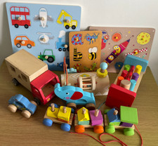 Bundle wooden toys for sale  EXETER