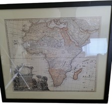 Africa map framed for sale  Humble