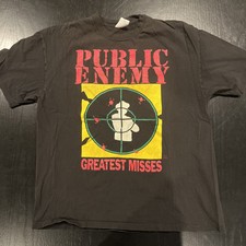 Camiseta Vintage Public Enemy Greatest Misses Hazy Shade Of Criminal Rap Music Extra Grande Anos 90 comprar usado  Enviando para Brazil