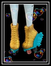 Sapatos de patins Monster High Lagoona Blue Wheel Love dourado comprar usado  Enviando para Brazil