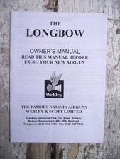 Webley longbow air for sale  MINEHEAD