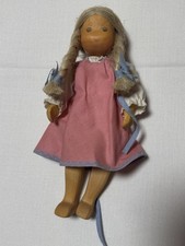 Boneca alemã rara Ostheimer menina com cabelo e vestido rosa brinquedo móvel de madeira comprar usado  Enviando para Brazil