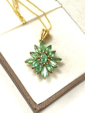 Emerald pendant cluster for sale  LITTLEHAMPTON