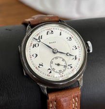 Raro Vintage DOXA LOCLE .800 Prata Estilo Militar Pequeno Relógio Masculino Funcionando comprar usado  Enviando para Brazil